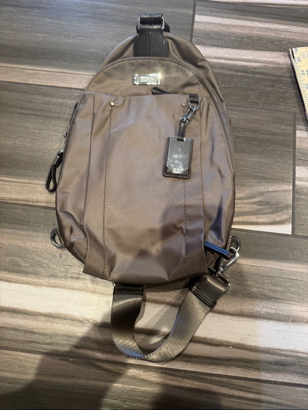 Tumi grenn Navy cross body bag